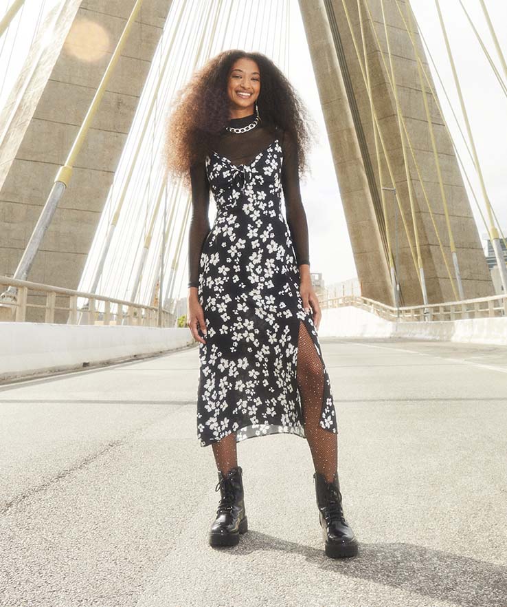 vestido manga longa tule festa