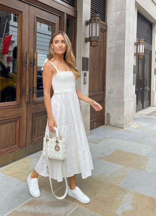 Vestido midi soltinho estampado