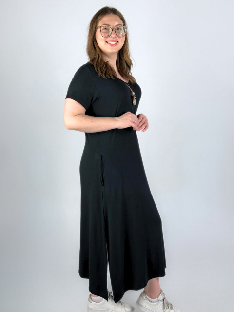 Vestido midi soltinho de linho