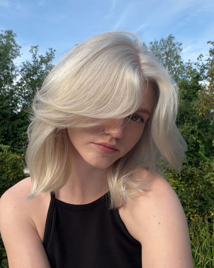 Wolf cut para cabelos grossos