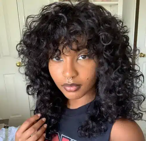 wolf cut cacheado vs shag cacheado