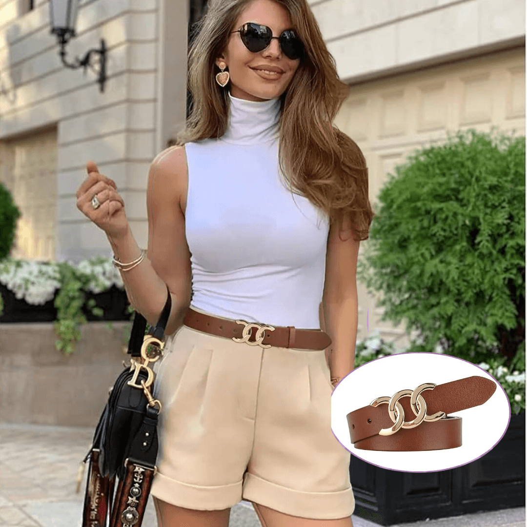 cinto de couro feminino marrom