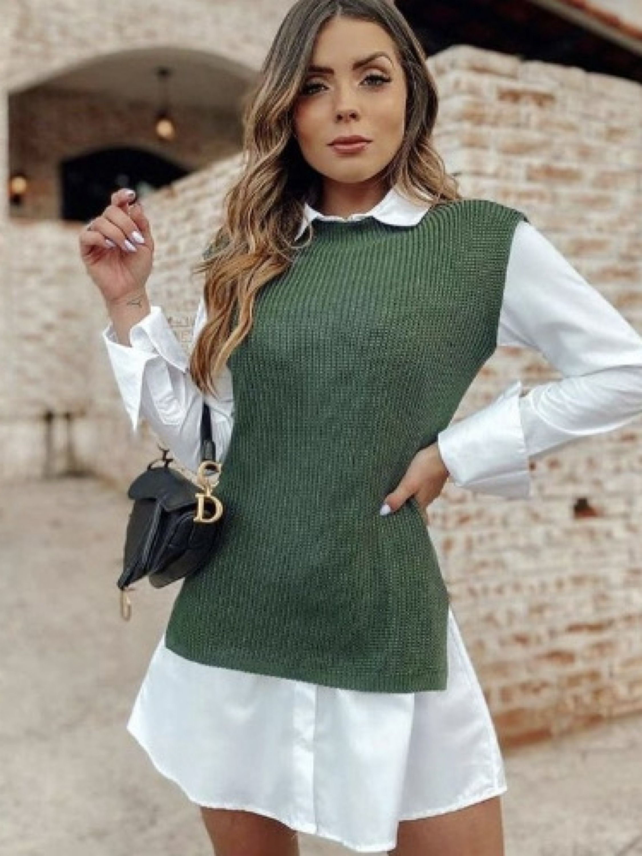 colete de tricô feminino inverno