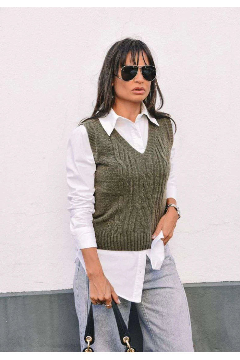 colete tricot mousse