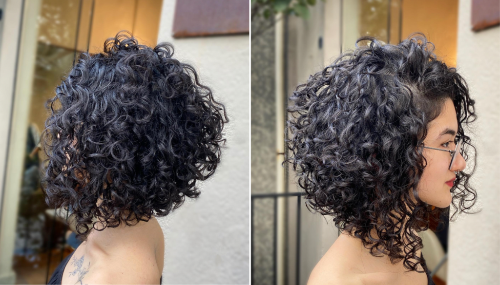 corte bob cacheado