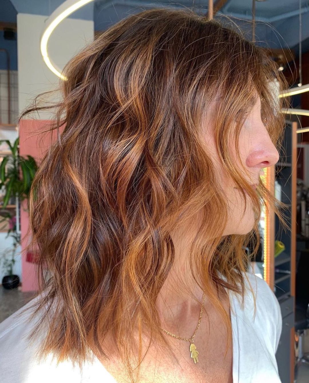 cortes de cabelo médio com franja