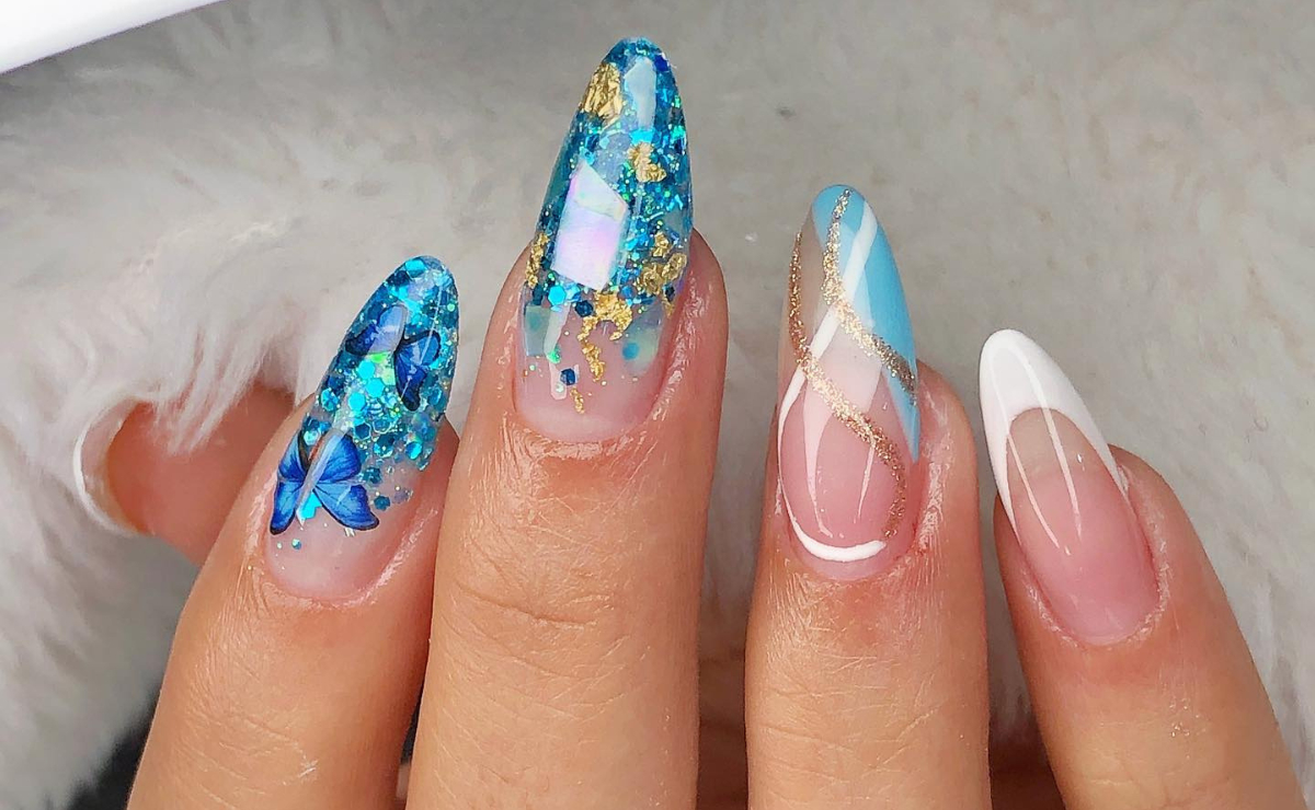 unha em gel ombré