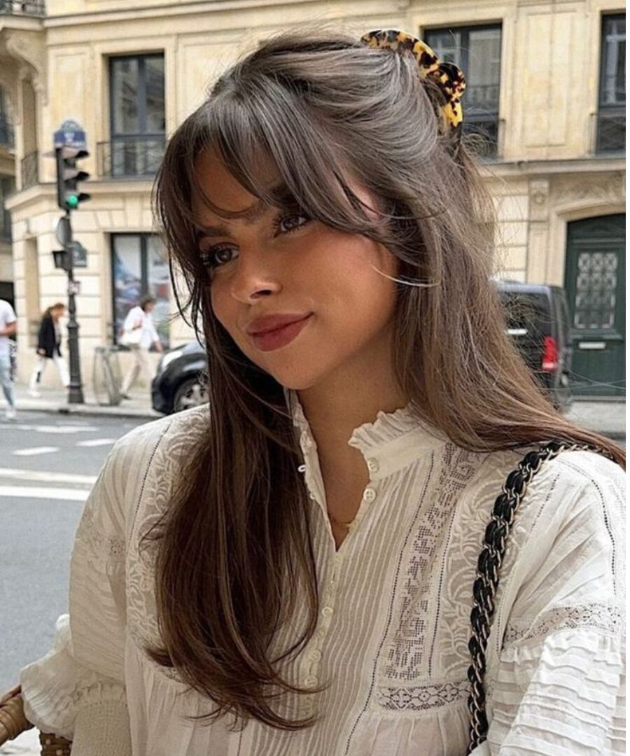 franja cortininha cabelo ondulado
