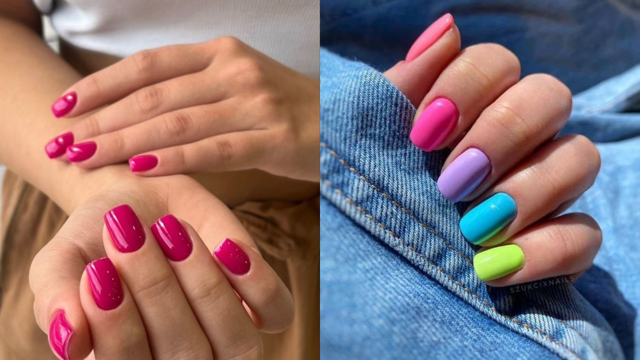 unhas curtas animal print