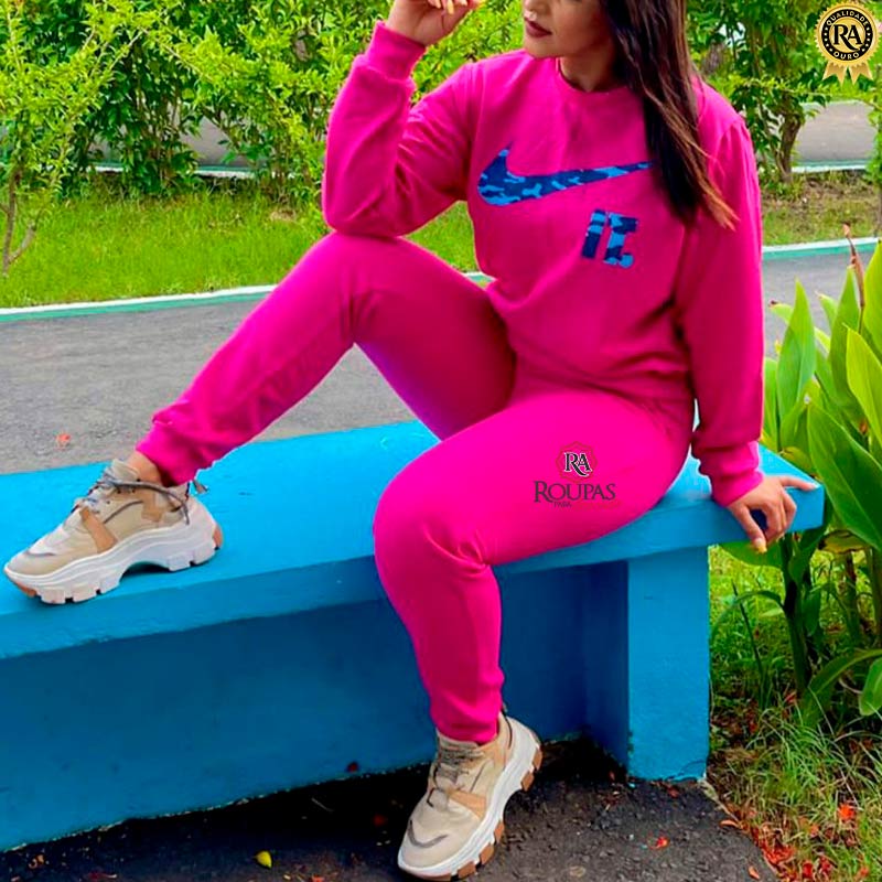 conjunto moletom feminino wide leg