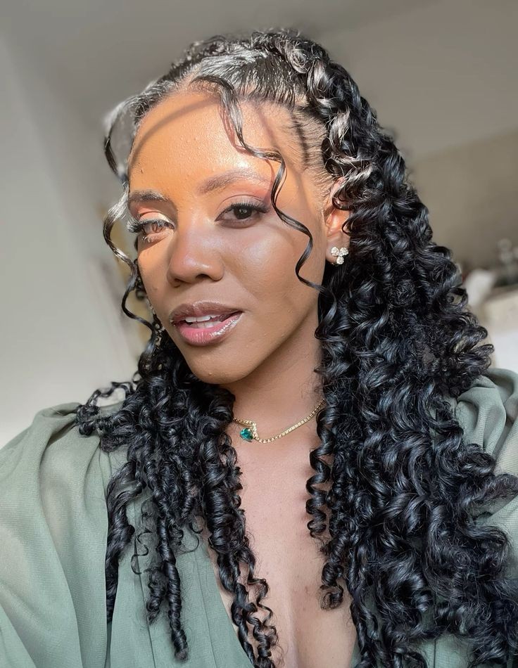 penteado simples para cacheado