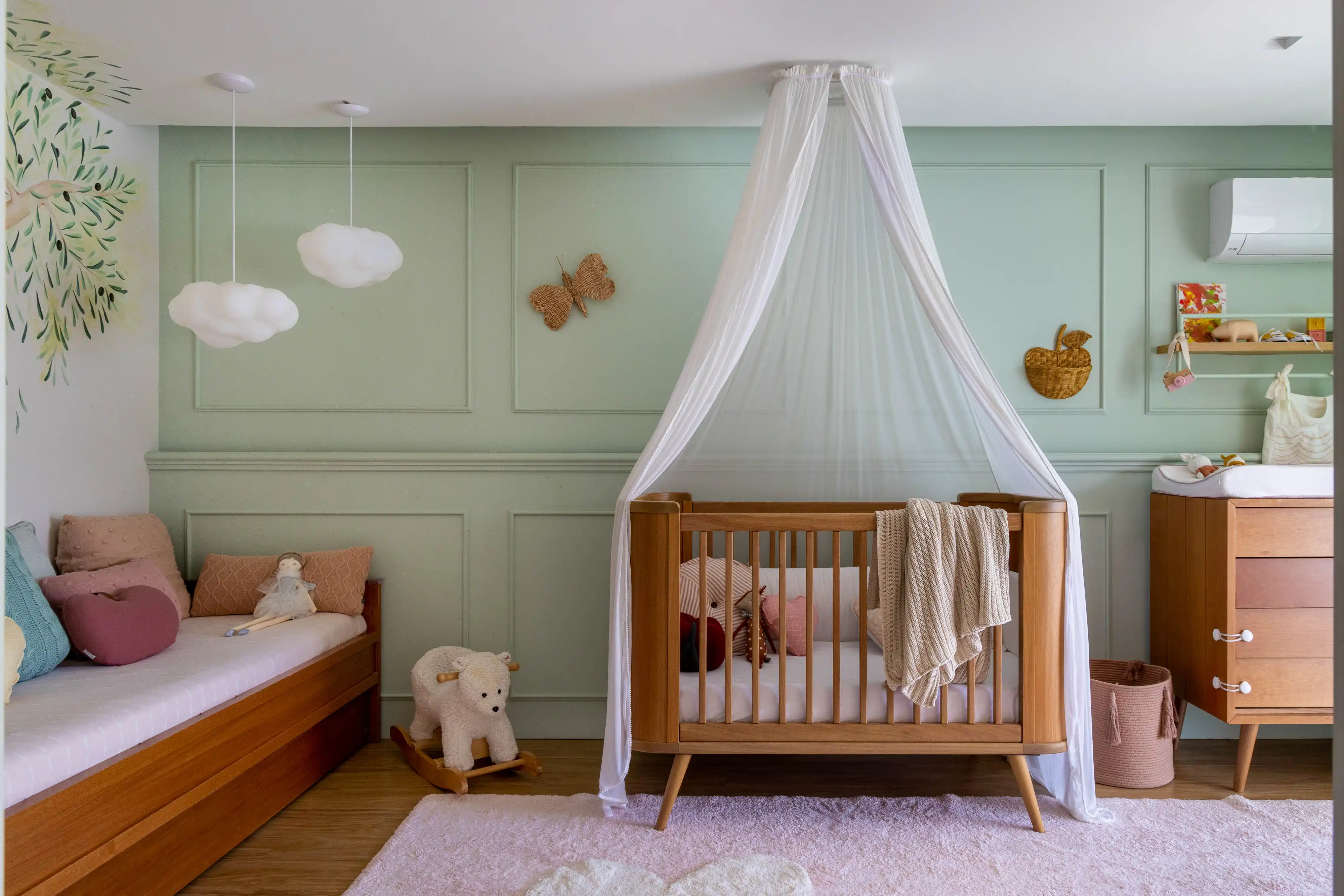 quarto de bebê menina moderno