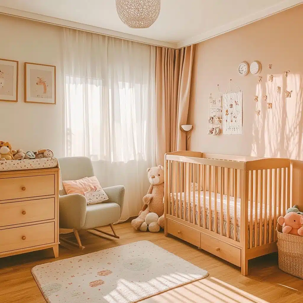 quarto de bebê menina moderno