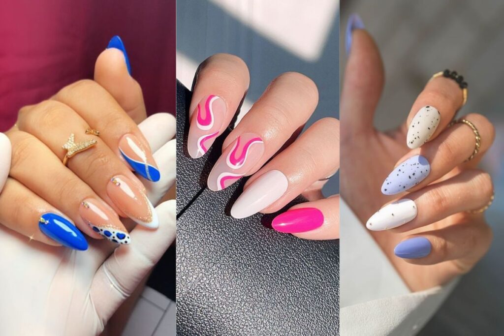 unhas decoradas com glitter