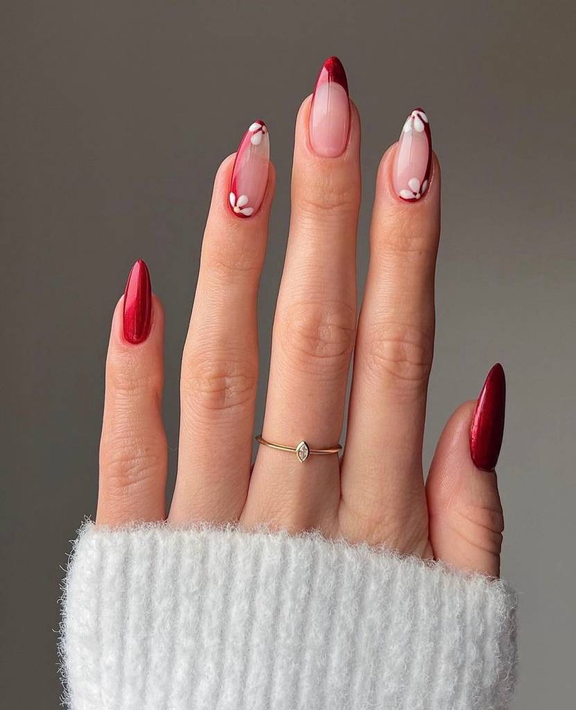 manutenção unhas em gel vermelhas