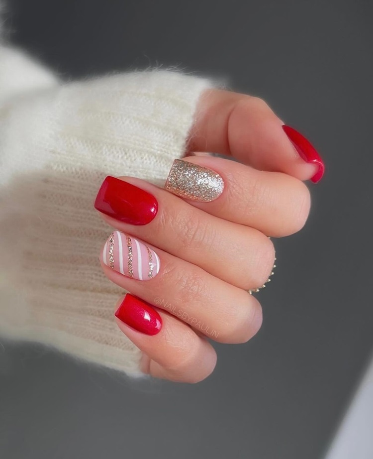 unhas brilhantes ano novo