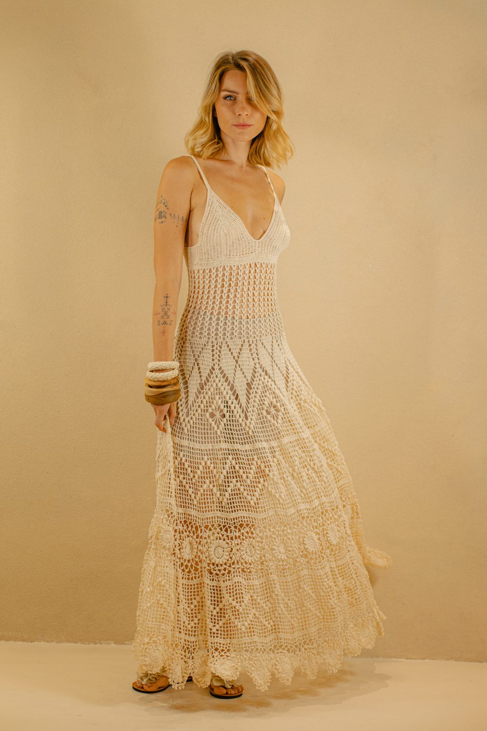 vestido de crochê para festa