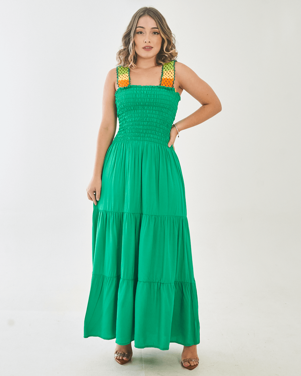 vestido de crochê para praia